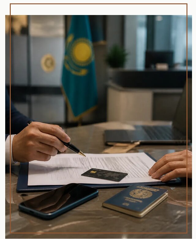 Открытие счета и банковской карты в Казахстане в Кузнецке